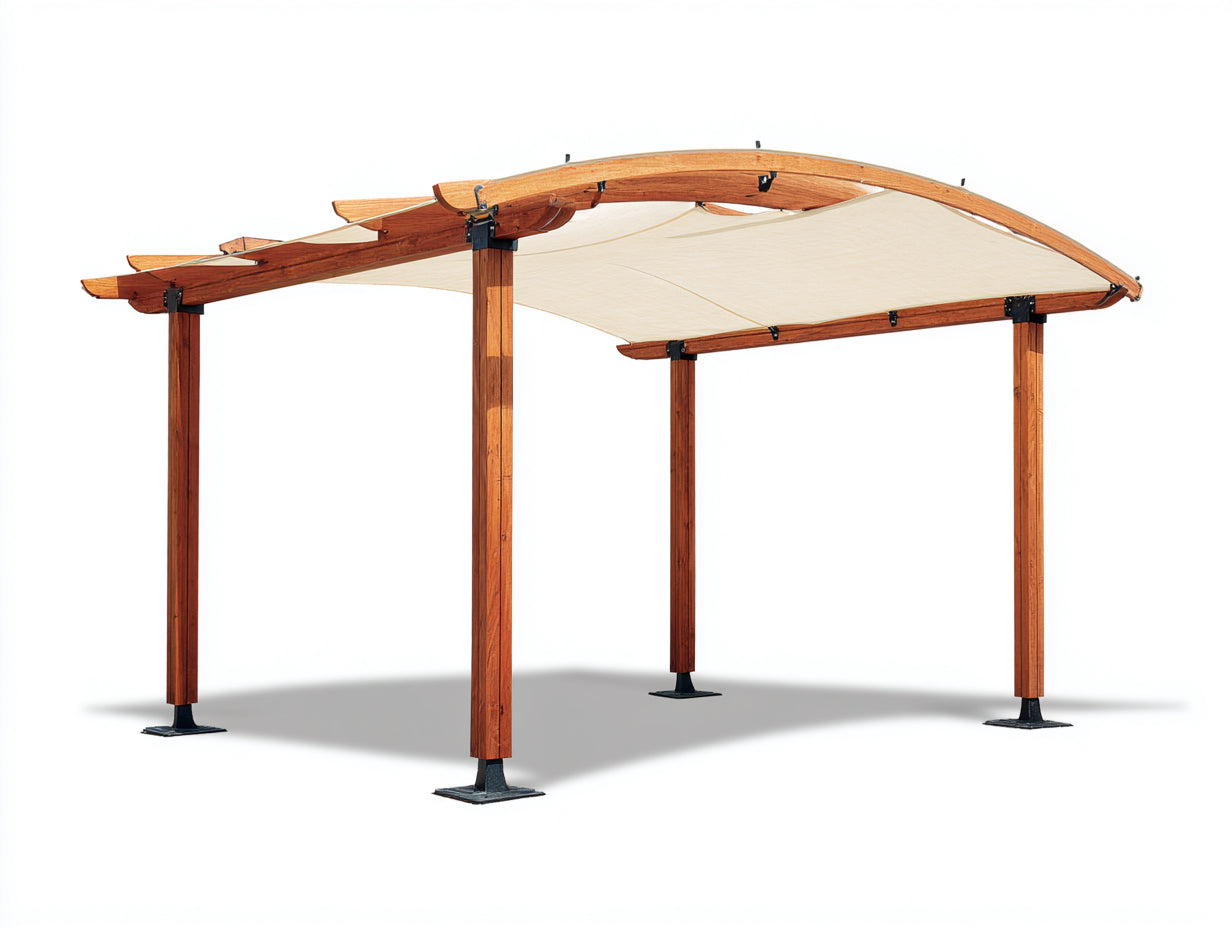 Pavillon Holz 500x400x260 cm - Braun - Modernes Gartendesign