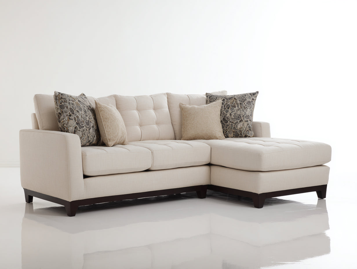 Ecksofa Stoffbezug 290x220x85 cm - Beige - Modernes Design