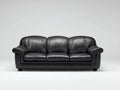 3 Sitzer Sofa Echtleder 240x90x85 cm - Schwarz - Klassisches Design und Komfort