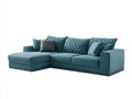 Ecksofa Stoff 320x180x85 cm - Blau - Modernes Ecksofa mit großzügiger Sitzfläche