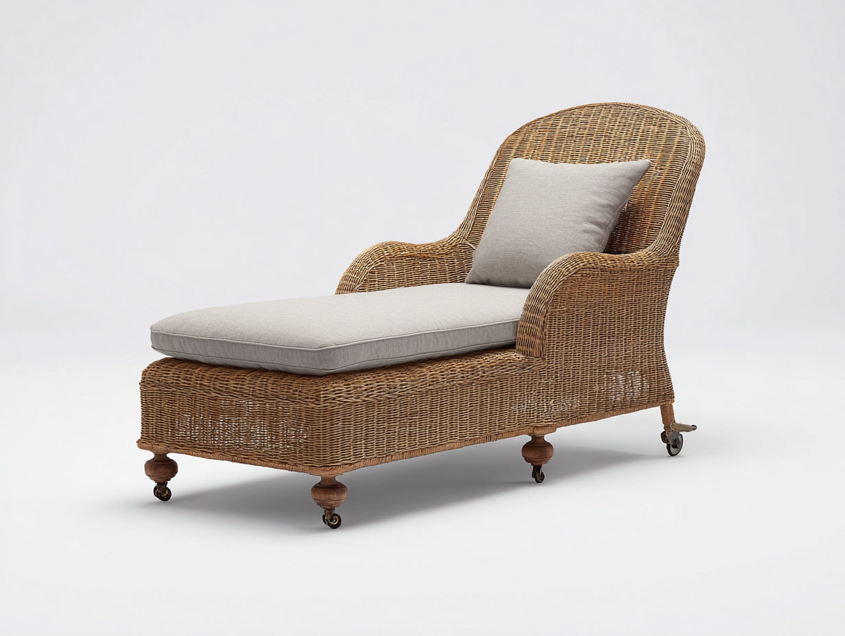 Sonnenliege Polyrattan 220x85x80 cm - Braun und Grau - Modernes Gartendesign