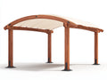 Pavillon Holzrahmen 400x300x260 cm - Braun - Gartenpavillon mit Überdachung