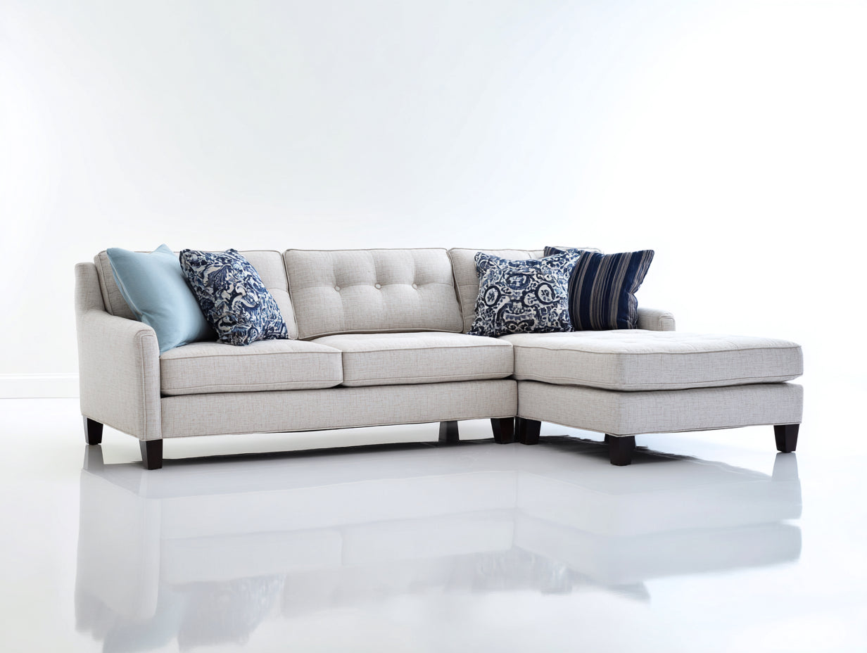 Ecksofa Stoffbezug 280x200x78 cm - Beige - Modernes Design