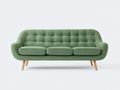 3 Sitzer Sofas Stoffbezug 230x90x80 cm - Salbeigrün - Modernes Design