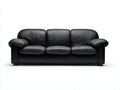 3 Sitzer Sofas Echtleder 260x95x80 cm - Schwarz - Modernes Design