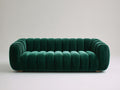 3 Sitzer Sofas Cordstoff 230x90x75 cm - Dunkelgrün - Modernes Dreisitzer Sofa mit weicher Polsterung