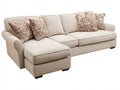 Ecksofa Stoff 300x190x85 cm - Beige - Modernes Ecksofa mit großzügiger Sitzfläche