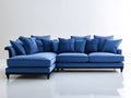 Ecksofa Stoff 330x190x85 cm - Blau - Modernes Ecksofa mit großzügiger Sitzfläche