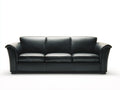 3 Sitzer Sofa Echtleder 240x90x85 cm - Schwarz - Klassisches Design und Komfort