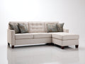 Ecksofa 270 x 165 x 85 cm - Stoffsofa mit Polsterung - Beige Sofa im modernen Stil für Wohnzimmer