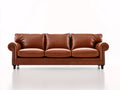 3 Sitzer Sofas Echtleder 250x95x80 cm - Cognacbraun - Klassisches Design