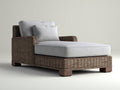 Sonnenliege Polyrattan 220x90x85 cm - Grau-Braun - Komfortable Gartenliege