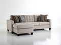 Ecksofa Stoff 280x180x85 cm - Beige - Modernes Design mit Ottomane
